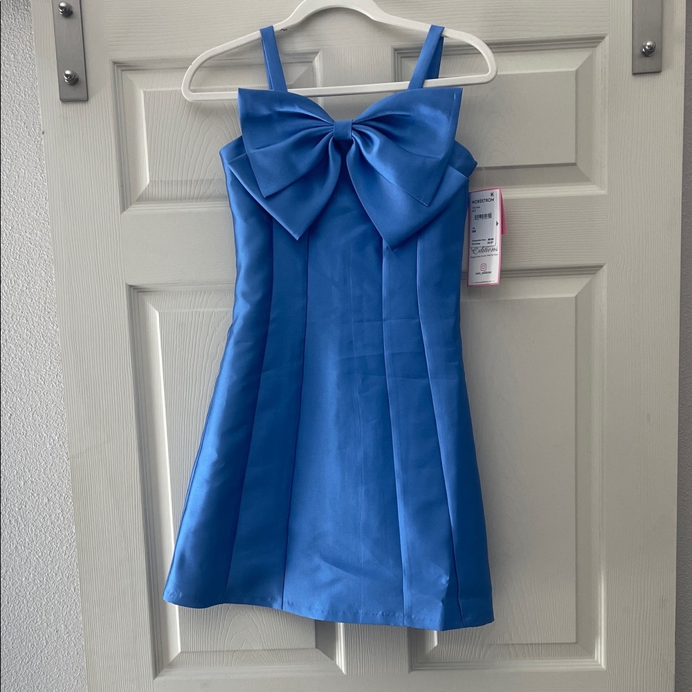 Blue Bow Kids Dress